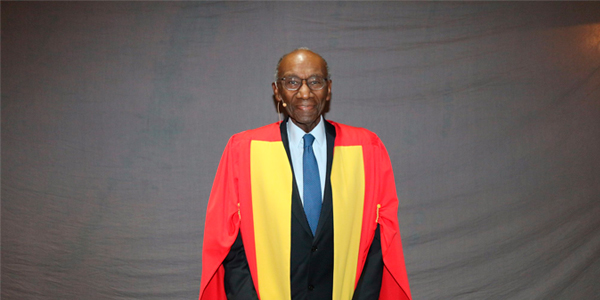 Franklin Thomas at the Wits graduation ceremony in December 2017 where he received an honorary LLD